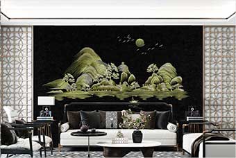 弋阳森佰汇航空纤维墙咔（湖光山色）