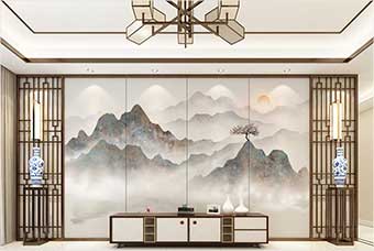 弋阳森佰汇航空纤维（山水画系列）